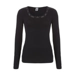 Dames thermoshirt met kant, lange mouwen, maat 30238