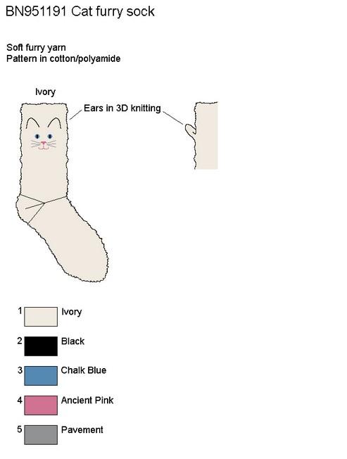 Cat Furry Sock BN951191