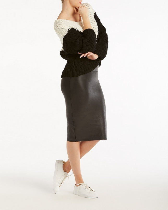 Faux leather pencil skirt SPX 20190R