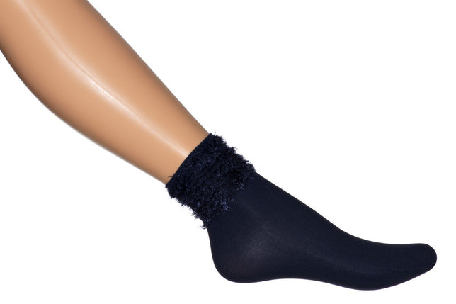 Furry Cuff Panty Sock BN851152