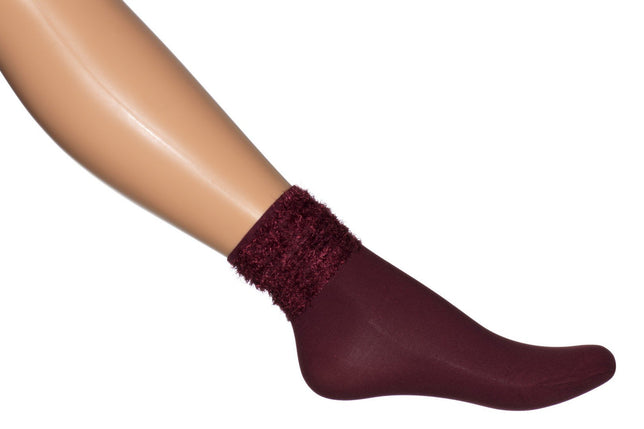 Furry Cuff Panty Sock BN851152