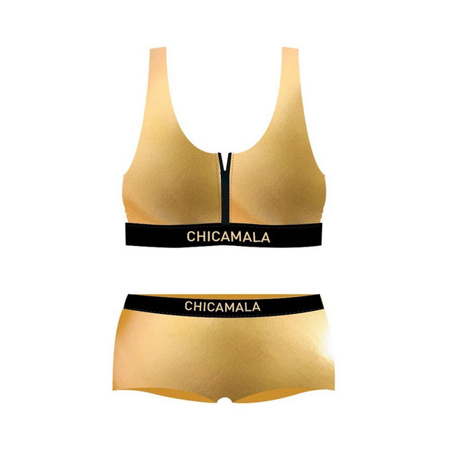 Damesbikini met racerback, effen kleur SOLID2077