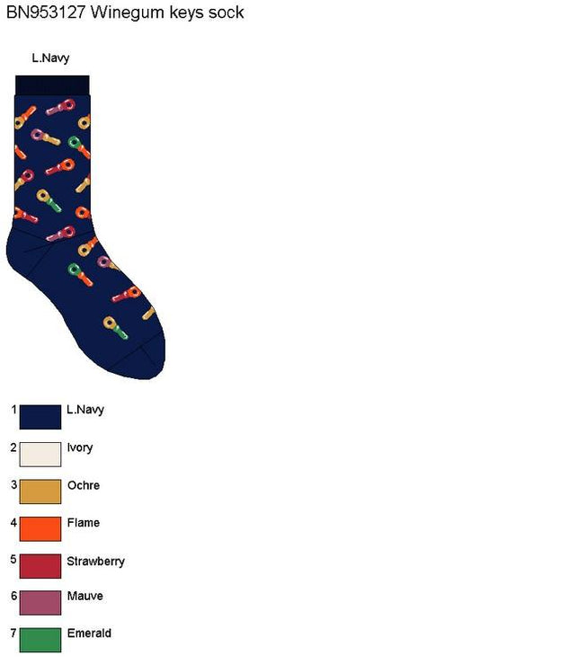 Winegum Keys Sock BN953127